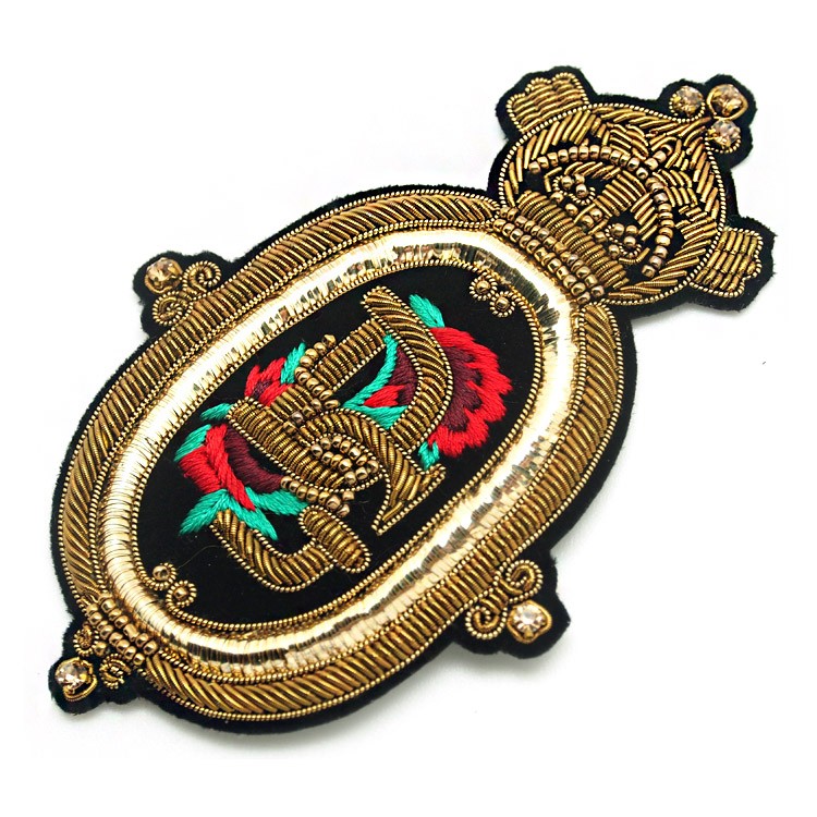 東莞廠家批發立體真金屬絲印度繡英倫風肩章胸章服裝箱包午夜福利视屏